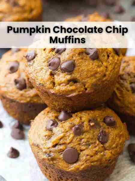 Pumpkin Chocolate Chip Muffins Ingredients: 6 tablespoons unsalted butter 1 cup canned pumpkin puree...