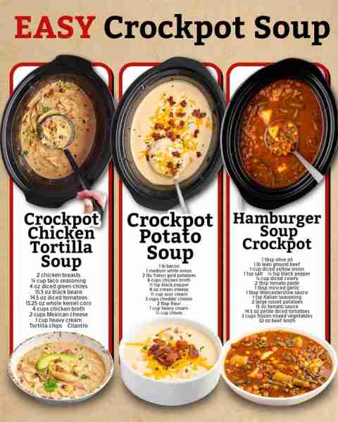 Soup season made effortless—let your crockpot do the work! 🍲✨ Ingredients 🍲 Crockpot Chicken Tort...
