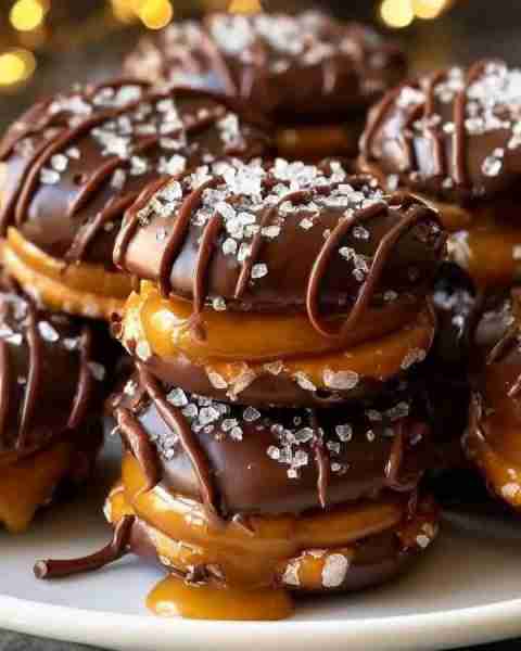 🧂🍫 No-Bake Salted Caramel Pretzel Bites – The Sweet & Salty Snack You’ll Devour. Crunchy, gooey, s...