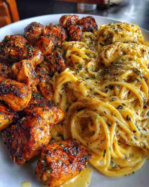 Creamy Garlic Parmesan Chicken Spaghetti in Cheesy Velveeta Sauce Ingredients: 1½ lbs boneless, skin...