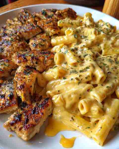 Cheesy Garlic Butter Chicken Penne in Creamy Mozzarella Sauce Ingredients: 1½ lbs boneless, skinless...