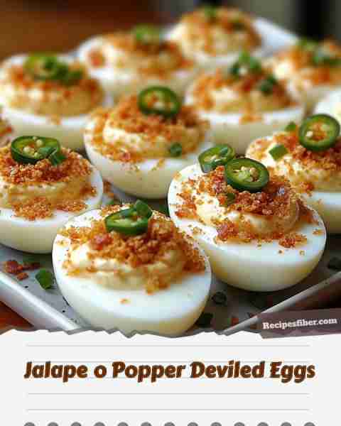 Jalapeño Popper Deviled Eggs 🌶️🥚 A deliciously spicy twist on classic deviled eggs! 📋 Ingredient...