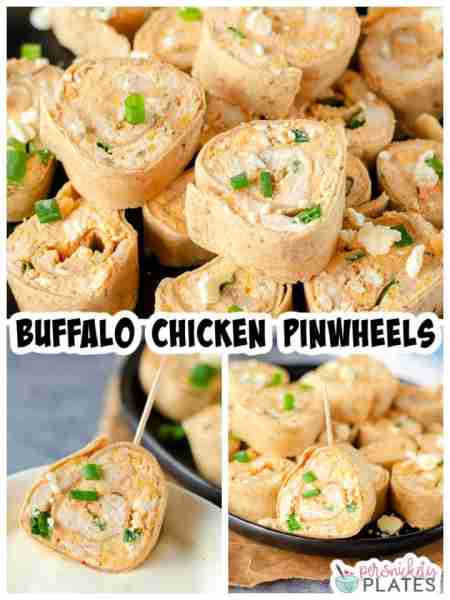 Buffalo Chicken Pinwheels - the perfect game day food!