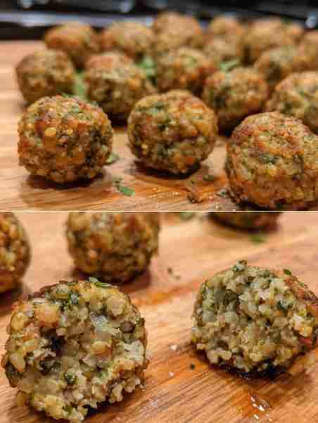 Lentil meatballs So amazing! This was a staple at our Thanksgiving dinner but we also ate it all yea...