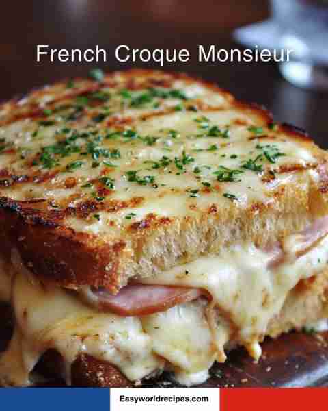French Croque Monsieur — Recipe is below! 🍽️❤️