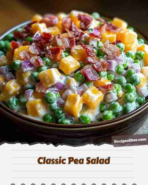 Classic Pea Salad 🥗 A refreshing and delicious side dish perfect for any gathering! 📋 Ingredient...