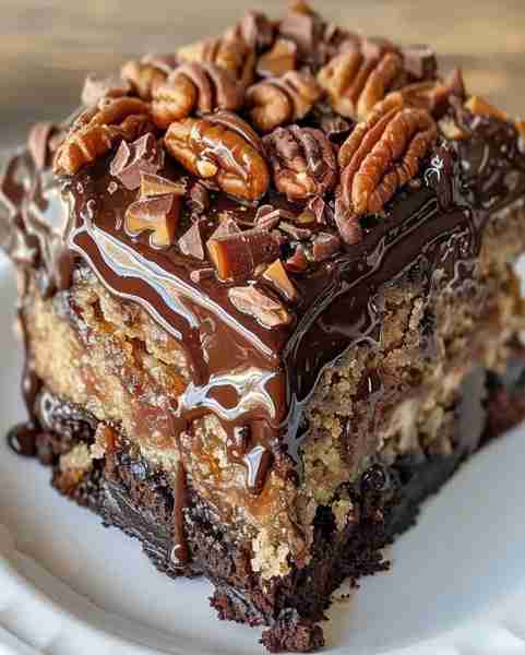 German Chocolate Poke Cake Recipe Ingredients 1 box of German chocolate cake mix (plus ingredients n...