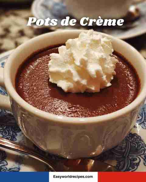 🍮 Pots de Crème Rich French custard desserts, creamy and decadent 🍫🍮. Ingredients: • 250 ml cream...