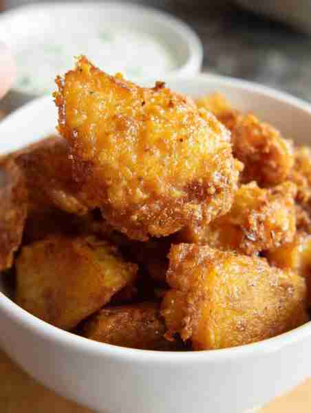 These Chicken Fried Potatoes take deep frying potatoes to a whole new level – the same delicious fla...