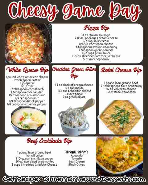 Game day dips are always a hit! Recipe Links