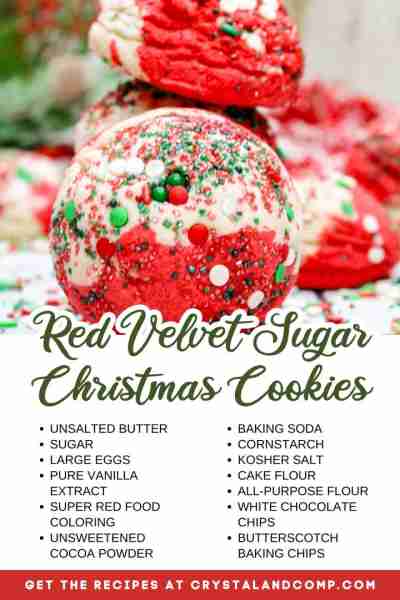 "🎄 RED VELVET SUGAR CHRISTMAS COOKIES This is a unique and yummy twist! RECIPE IN THE COMMENTS "