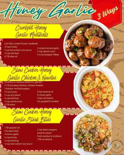 If you love honey garlic, here are 3 ways to get your favorite flavors! 🍯🧄 🍯🧄 Crockpot Honey Gar...