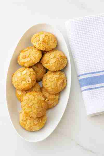 Golden, nutty, and irresistibly fragrant — Greek Amygdalota cookies. Crunchy outside, soft and chewy...