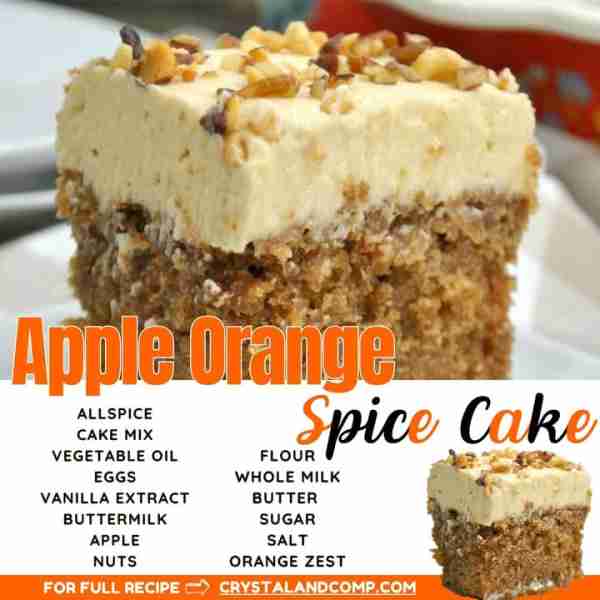 Apple Orange Spice Cake! 💖💚 Fun fall flavors making themselves known that you just can't resist ni...