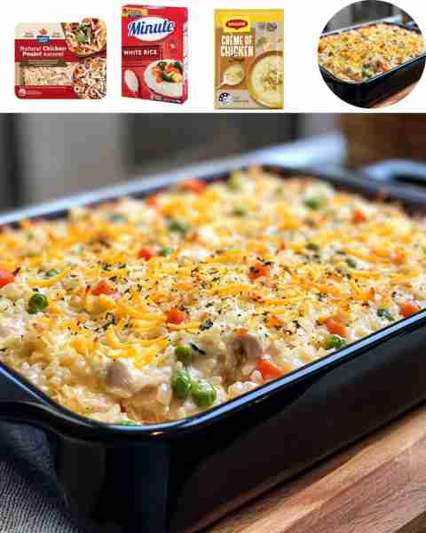 Classic Chicken and Rice Casserole Ingredients: - 2 cups cooked chicken, shredded - 1 cup uncooked w...