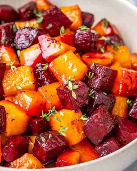 Elevate your holiday gatherings or everyday meals with this nutritious Roasted Beets + Butternut Squ...