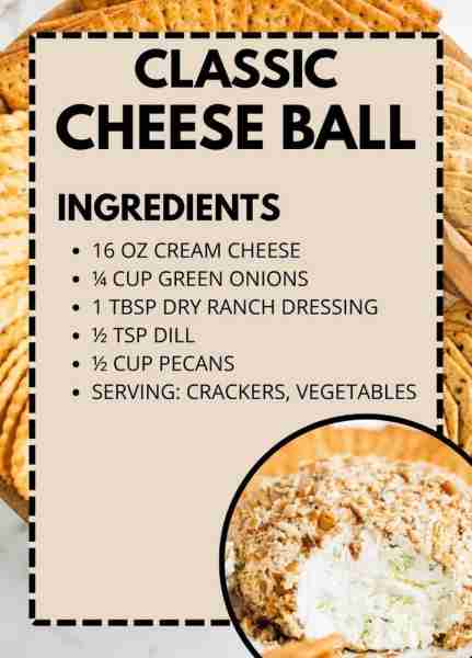This classic cheese ball is an easy crowd-pleasing appetizer made with cream cheese, green onions, s...