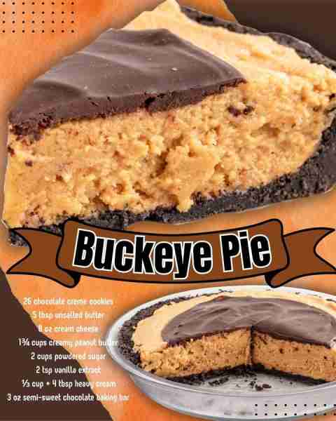 BUCKEYE PIE! 26 chocolate creme cookies 5 tbsp unsalted butter 8 oz cream cheese 1¾ cups creamy pean...