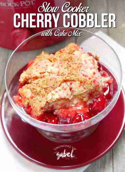 Easy 3 Ingredient Crock Pot Cherry Cobbler! 🍒 Just three ingredients and ready in 2 hours! 🍒🍒 REC...