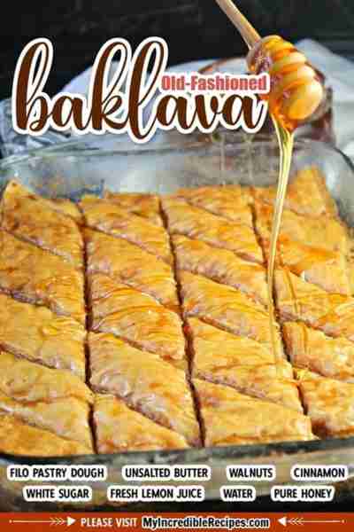 Classic Old-Fashioned Baklava! 💖 Incredible flaky honey-soaked Layers! RECIPE BELOW!