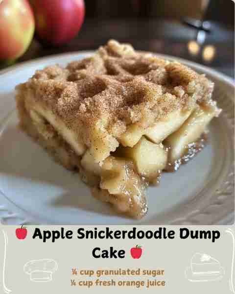 🍎 Apple Snickerdoodle Dump Cake 🍎 Ingredients 6 cups peeled and thinly sliced tart apples (about 8...