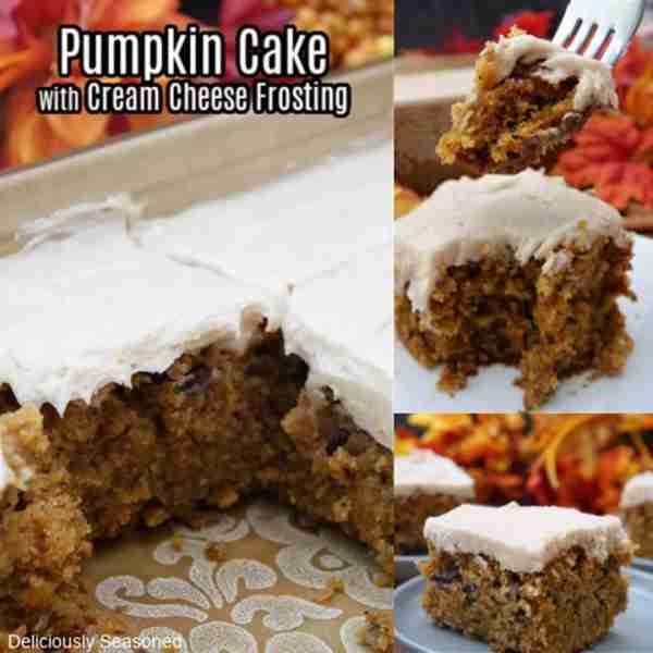 Deliciously Moist Pumpkin Cake! 🧡🍂 With incredibly creamy cinnamon cream cheese frosting! It's the...