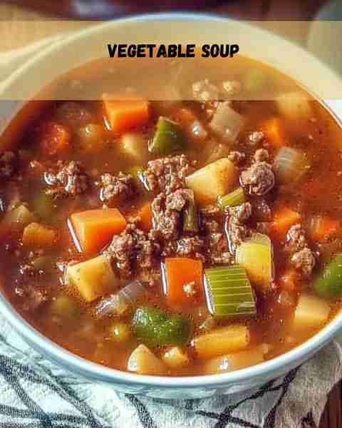 🥕 Vegetable Soup Ingredients: - 1 onion, chopped - 2 carrots, sliced - 2 celery stalks, chopped - 1...