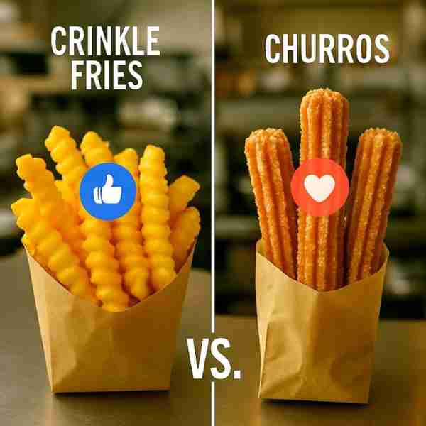 🍟✨ Crinkle Fries Crinkle fries are wavy-cut potato fries fried to golden perfection, giving them e...