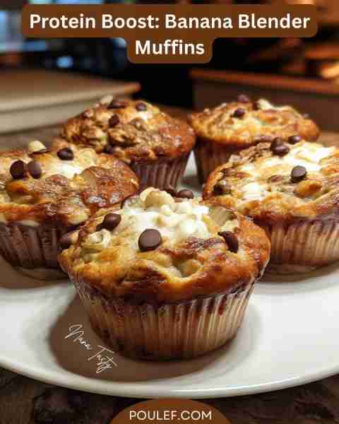 💥 Protein Boost: Banana Blender Muffins – Quick & Healthy Soft, naturally sweet, and packed with pr...