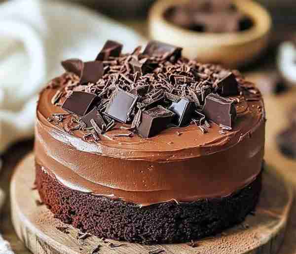 🍫 Rich Chocolate Cake with Glossy Chocolate Frosting A moist, dark chocolate cake made with cocoa a...