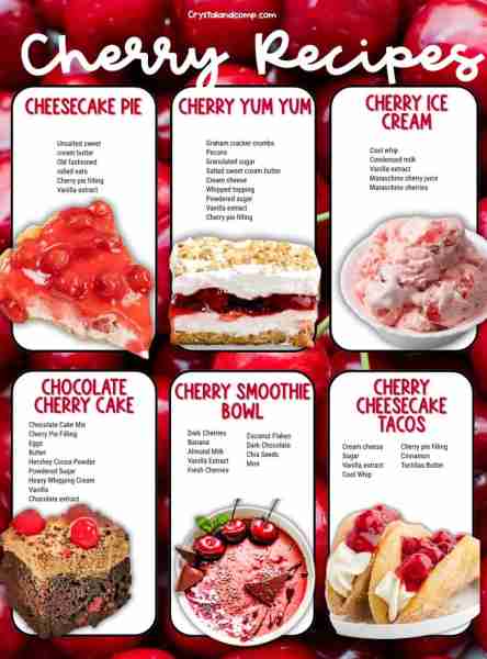 🍒 30 CHERRY RECIPES Cherries are the ultimate treat right now! RECIPE BELOW