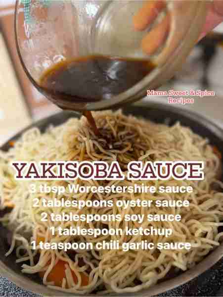 Homemade Yakisoba Sauce Great for Noodles or vegetables! Ingredients: 3 tablespoons Worcestershire s...