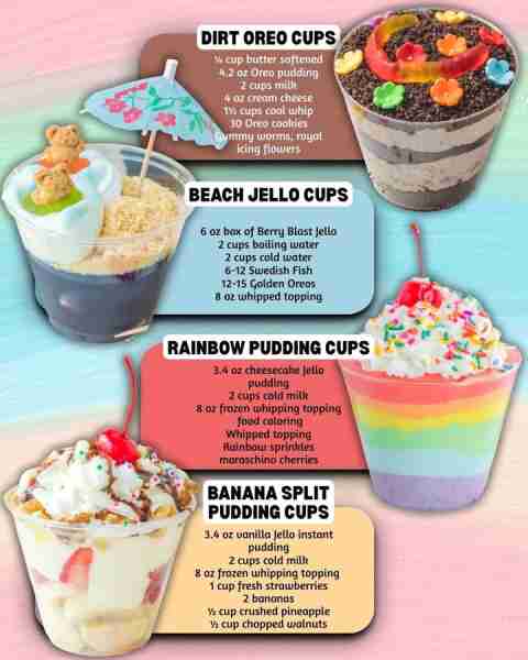 DESSERT IN A CUP! DIRT CAKE CUPS: ¼ cup butter softened 4.2 oz Oreo pudding 2 cups milk 4 oz cream c...
