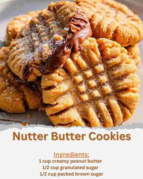 Nutter Butter Cookies Ingredients: - 1 cup creamy peanut butter - 1/2 cup granulated sugar - 1/2 cup...