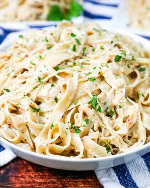 Today's recipe for "CROCKtober" - creamy crock pot chicken with pasta!