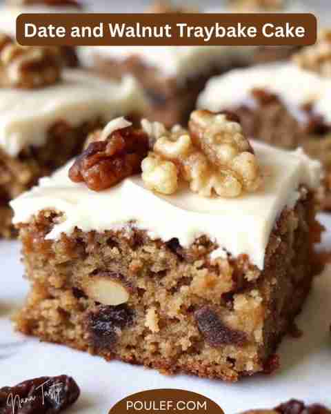 Date and Walnut Traybake Cake 🍰🌰 This moist and delicious traybake is a comforting treat, with the...