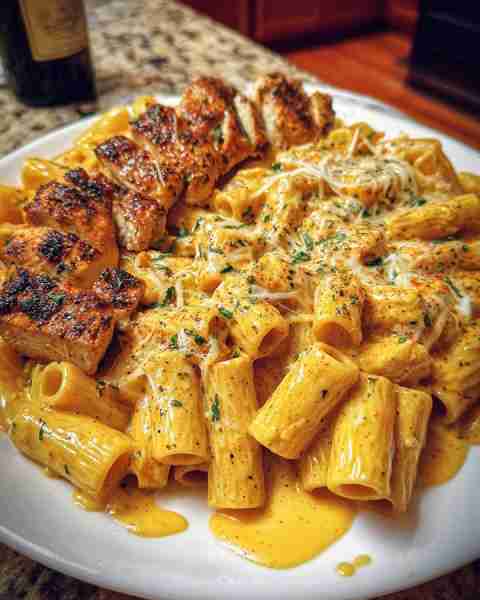 Creamy Cajun Chicken Rigatoni with Velveeta Garlic Sauce Ingredients: 1 lb rigatoni pasta 2 large bo...