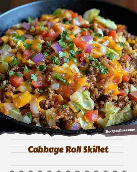 Cabbage Roll Skillet 🍽️ Delicious and easy one-pan meal for the whole family! 📋 Ingredients - 1...