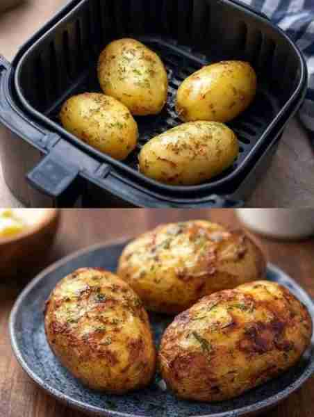 Air Fryer Baked Potato. This is the fastest way to make baked potatoes, ready in minutes. It's crisp...