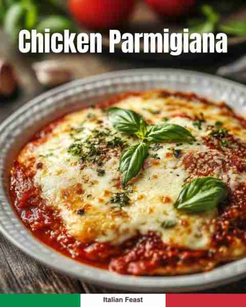 CHICKEN PARMIGIANA – golden & cheesy! 👉 Full recipe in comments!
