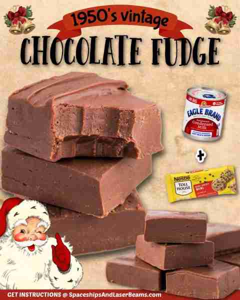 Old-fashioned chocolate fudge — just like Grandma made for Christmas Eve by the fire 🎁🍫 Ingredient...
