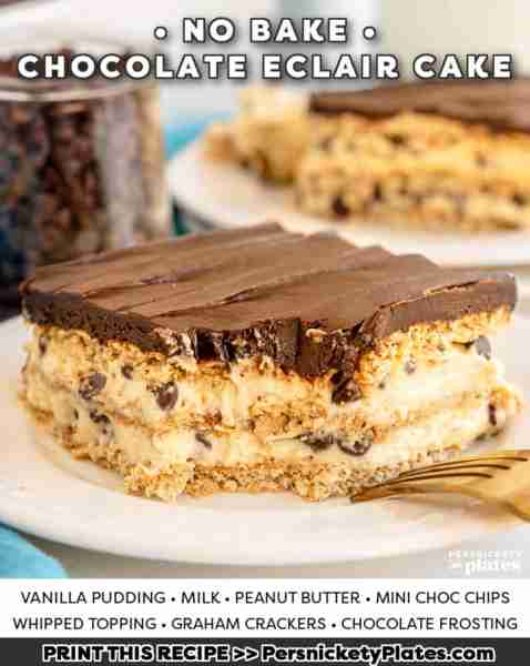 No Bake Chocolate Eclair Dessert 🤩 INGREDIENTS ⬇️ 5.1 oz instant vanilla pudding 2 cups milk ½ cup...
