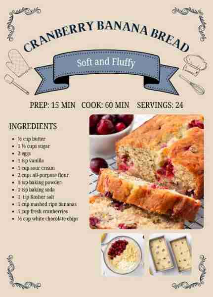 This moist and delicious cranberry banana bread is easy to make for fall with sweet bananas and fres...