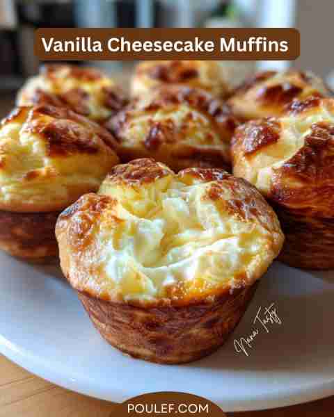 Vanilla Cheesecake Muffins 🧁🧀 – Air Fryer, Fluffy & Low-Carb! Ingredients: 1 cup cottage cheese 2...