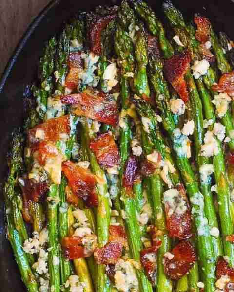 Asparagus with Blue Cheese and Bacon.🥓🫛 FALL & THANKSGIVING SIDE DISH. 🥓🫛