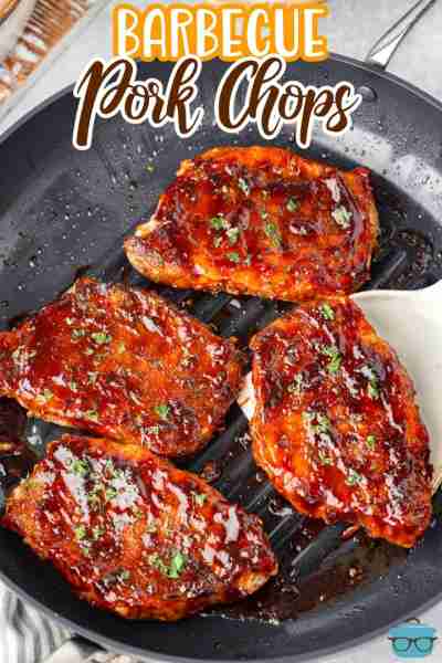 These tender BBQ Pork Chops are juicy, flavorful, and smothered in a homemade tangy-sweet bbq sauce....