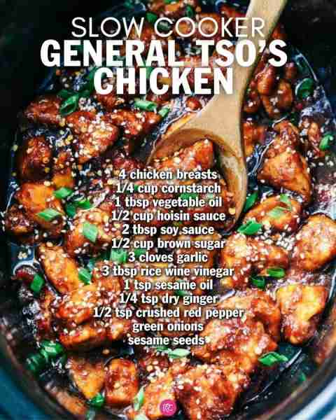 RECIPE HERE: https://therecipecritic.com/slow-cooker-general-tsos-chicken Slow Cooker General Tso's...