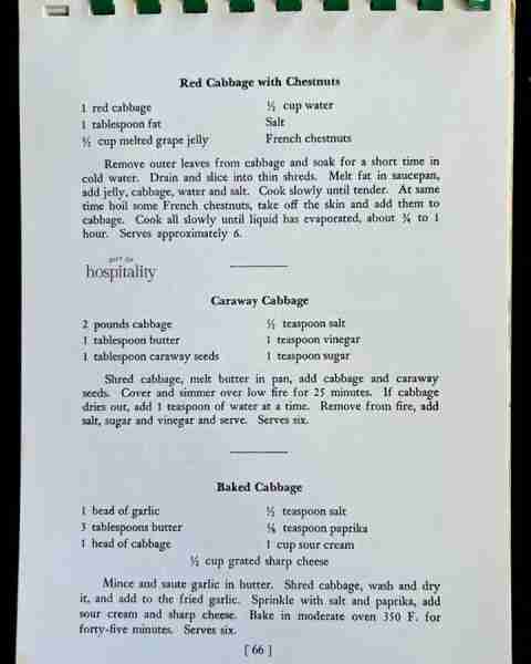 Cabbage 3 different ways. The last recipe sounds fantastic.