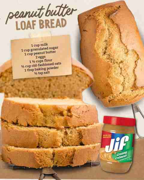 Soft and oh-so-delicious: Peanut Butter Bread 🍞 INGREDIENTS 🍞1 cup milk 🍞1 cup granulated sugar...