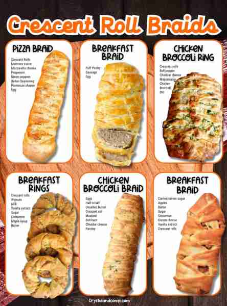 CRESCENT ROLL BRAID RECIPES! ❤️ Your family will love all of these meals and they are so easy to mak...